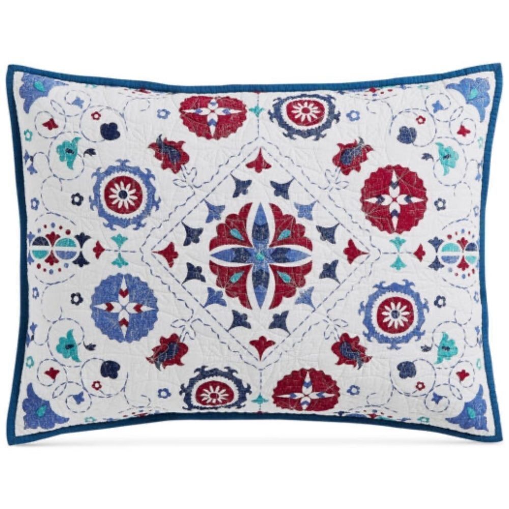 NEW Martha Stewart Collection Vintage Folklore Quilted Standard Sham